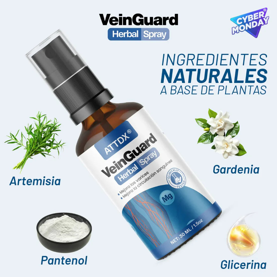 ATTDX® VEINGUARD Herbal Spray  Made In USA