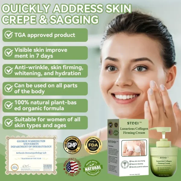 STDEI Luxurious Collagen Firming Cream Made In USA